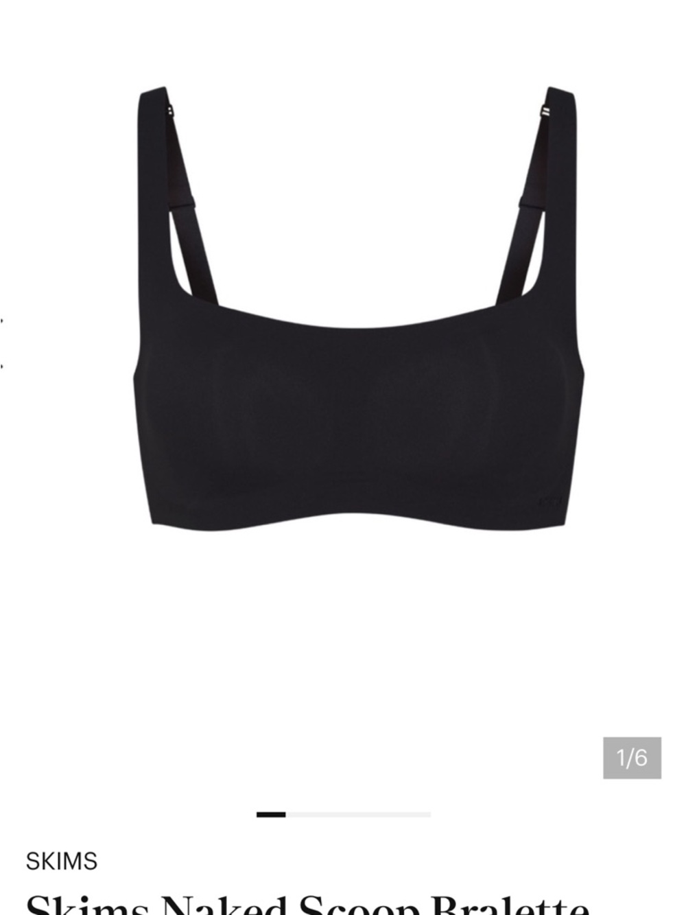 SKIMS Naked Scoop Bra in Onyx